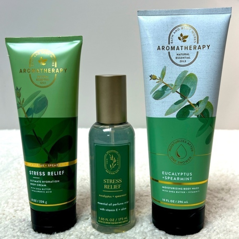 Bath & Body Eucalyptus Spearmint Aromatherapy Body Wash, Creme, Sleep Oil Mist